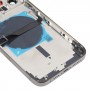 За iPhone 13 Pro Max капак на батерията със странични клавиши и тава с карти и мощност + модул за зареждане на силата на звука и безжично зареждане (черен)