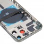IPhone 13 Pro Max akkumulátoros hátlaphoz, oldalsó gombokkal és kártyás tálcával és Power + hangerő -flex kábel és vezeték nélküli töltőmodul (zöld)