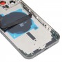 对于iPhone 13 Pro Max电池盖，带有侧键和卡托盘和电源 +音量弹性电缆和无线充电模块（绿色）