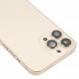 Pro iPhone 13 Pro Max Baterie Baterie Back -Cover s bočními klávesami a karetními zásobníky a napájecího kabelu a bezdrátového nabíjecího modulu (zlato)