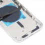 Dla iPhone 13 Pro Max Battery Tylna pokrywa baterii z klawiszami bocznymi i zasilaniem i zasilaniem + głośność elastyczna kabel i moduł ładowania bezprzewodowego (biały)