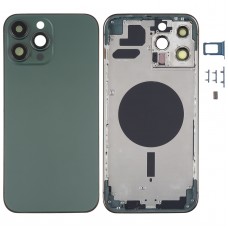 Back Housing Cover mit SIM -Kartenfach- und Seitenschlüssel und Kameraobjektiv für iPhone 13 Pro Max (grün)