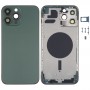 Coperchio di alloggiamento posteriore con vassoio di schede SIM e obiettivi laterali e obiettivo per la fotocamera per iPhone 13 Pro Max (verde)