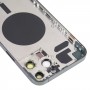 iPhone 13 Pro Max（緑）用のSIMカードトレイとサイドキーとカメラレンズ付きのバックハウジングカバー