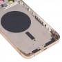 Coperchio di alloggiamento posteriore con vassoio di schede SIM e obiettivi laterali e obiettivo per la fotocamera per iPhone 13 Pro Max (Gold)