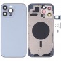 Zpětný kryt bydlení s zásobníkem SIM karty a boční klíče a objektiv fotoaparátu pro iPhone 13 Pro Max (modrá)