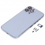 Back Housing Cover med SIM Card Tray & Side Keys & Camera Lens för iPhone 13 Pro Max (Blue)