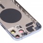 Zpětný kryt bydlení s zásobníkem SIM karty a boční klíče a objektiv fotoaparátu pro iPhone 13 Pro Max (modrá)
