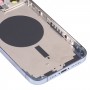 Заден капак на корпуса с табла за SIM карта и странични клавиши и обектив на камерата за iPhone 13 Pro Max (син)