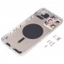 Cubierta de carcasa posterior con bandeja de tarjeta SIM y llaves laterales y lente de cámara para iPhone 13 Pro Max (blanco)