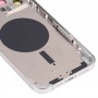 iPhone 13 Pro Max（White）用のSIMカードトレイとサイドキーとカメラレンズ付きのバックハウジングカバー