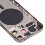 Cubierta de carcasa posterior con bandeja de tarjeta SIM y llaves laterales y lente de cámara para iPhone 13 Pro (negro)