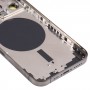 Couvercle de boîtier arrière avec plateau de carte SIM et touches latérales et objectif de caméra pour iPhone 13 Pro (noir)