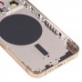 Coperchio di alloggiamento posteriore con vassoio di schede SIM e obiettivi laterali e obiettivo per la fotocamera per iPhone 13 Pro (oro)
