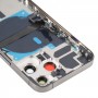 Para la cubierta posterior de la batería de iPhone 13 Pro con teclas laterales y bandeja de tarjeta y potencia + volumen de cable flexible y módulo de carga inalámbrica (negro)