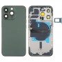 Per iPhone 13 Cover Battery Cover con tasti laterali e vassoio per schede e alimentazione Volume Flex Cable e Modulo di ricarica wireless (verde)