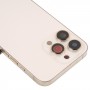 Per iPhone 13 Cover Battery Cover con chiavi laterali e vassoio per schede e alimentazione Volume Flex Cable e Modulo di ricarica wireless (oro)