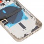 Para la tapa trasera de la batería de iPhone 13 Pro con teclas laterales y bandeja de tarjeta y alimentación + volumen de cable flexible y módulo de carga inalámbrica (dorado)
