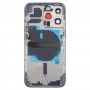 Für das iPhone 13 Pro Batterie zurück -Abdeckung mit Seitenschlüssel- und Kartenschalen & Strom- und Strom- und Lautstärkeregel -Flex -Kabel- und drahtloses Lademodul (blau)
