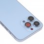 За iPhone 13 Pro капак на батерията със странични клавиши и табла за карти и мощност + модул за зареждане на силата на звука и безжично зареждане (син)