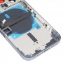 Для задньої кришки акумулятора iPhone 13 Pro з бічними клавішами та лотком для карт та живленням + гучності гнучким кабелем та бездротовим зарядним модулем (синій)