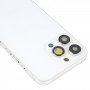За iPhone 13 Pro капак на батерията със странични клавиши и тава с карти и мощност + модул за зареждане на обем и безжичен кабел (бял)