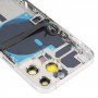 对于iPhone 13 Pro电池盖，带有侧键和卡托盘和电源 +音量弹性电缆和无线充电模块（白色）