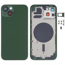 Back Housing Cover with SIM Card Tray & Side  Keys & Camera Lens for iPhone 13(Green) 