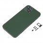 უკანა საცხოვრებლის საფარი SIM ბარათის უჯრით და გვერდითი გასაღებით და კამერის ობიექტივი iPhone 13 (მწვანე)