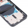 Para la cubierta posterior de la batería del iPhone 13 con teclas laterales y bandeja de tarjeta y alimentación + volumen de cable flexible y módulo de carga inalámbrica (negro)