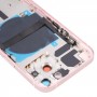Für das iPhone 13 Batterie zurück -Abdeckung mit Seitenschlüssel- und Kartenschalen und Strom + Volumen Flex -Kabel- und drahtloses Lademodul (Pink)