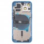 Az iPhone 13 akkumulátoros hátlaphoz oldalsó gombokkal és kártya tálcával és energiával + hangerő flex kábel és vezeték nélküli töltőmodul (kék)