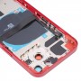 Für das iPhone 13 Batterie zurück -Abdeckung mit Seitenschlüssel- und Kartenschalen und Strom + Volumen Flex -Kabel- und drahtloses Lademodul (rot)
