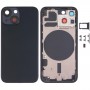 Zpětný kryt bydlení s zásobníkem SIM karty a boční klíče a objektiv fotoaparátu pro iPhone 13 Mini (černá)