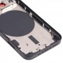 Cubierta de carcasa posterior con bandeja de tarjeta SIM y llaves laterales y lente de cámara para iPhone 13 Mini (negro)