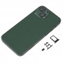 Cubierta de carcasa posterior con bandeja de tarjeta SIM y llaves laterales y lente de cámara para iPhone 13 mini (verde)
