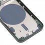 Заден капак на корпуса с тава с SIM карта и странични клавиши и обектив на камерата за iPhone 13 Mini (Green)