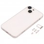 Cubierta de carcasa posterior con bandeja de tarjeta SIM y llaves laterales y lente de cámara para iPhone 13 Mini (blanco)
