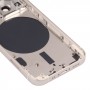 Coperchio di alloggiamento posteriore con vassoio di schede SIM e obiettivi laterali e obiettivo per la fotocamera per iPhone 13 Mini (bianco)