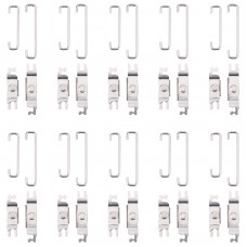 10 Sets Power/Volume Internal Badge Holder and U Spring Hooks for iPhone X-13 Pro Max 