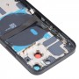 Для iPhone 13 міні -батарея задньої батареї з бічними клавішами та лотком для карт та живленням + гучності гнучким кабелем та бездротовим зарядним модулем (чорний)