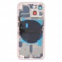 Für das iPhone 13 Mini -Batterie -Rückzugabdeckung mit Seitenschlüssel- und Kartenschalen & Strom- und Strom -Flex -Kabel- und drahtloses Lademodul (Pink)