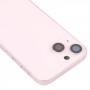 Per iPhone 13 Mini Battery Back Cover con tasti laterali e vassoio di schede e alimentazione + Volume Flex Cable e Modulo di ricarica wireless (Pink)
