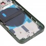 För iPhone 13 Mini -batteriets bakåtlock med sidtangenter & kortfack & Power + Volume Flex Cable & Wireless laddningsmodul (grön)