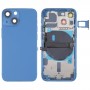 Pro iPhone 13 Mini baterie zadní kryt s bočními klávesami a zásobníky karet a napájecího kabelu a bezdrátového nabíjecího modulu (modrá)