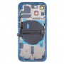 对于iPhone 13迷你电池封面，带有侧键和卡托盘和电源 +音量弹性电缆和无线充电模块（蓝色）
