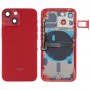 IPhone 13: n mini -akun takakansi sivunäppäimillä ja korttilokeroilla ja virta + äänenvoimakkuuden joustava kaapeli ja langaton latausmoduuli (punainen)