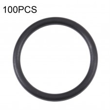 100 st bakkamera vattentäta ringar för iPhone X-12 Pro Max (svart)