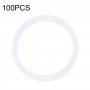 100 st bakkamera vattentäta ringar för iPhone X-12 Pro Max (vit)