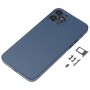Copertina di alloggiamento posteriore con imitazione di aspetto di IP12 Pro per iPhone 11 Pro (blu scuro)